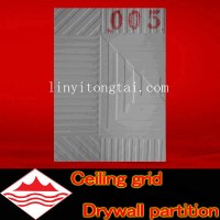 pvc gypsum board ceiling tiles with tee grids for building materials